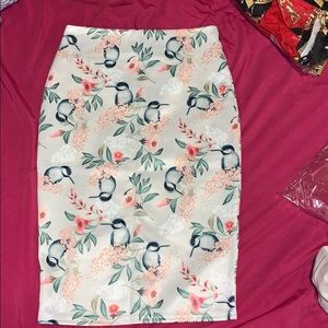 Silk pencil skirt